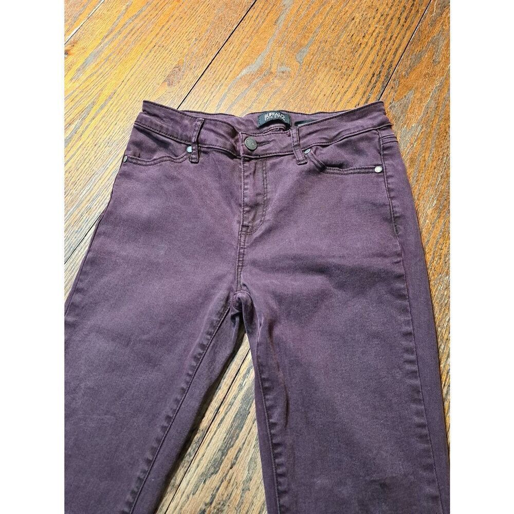 Size 4/27 Buffalo David Bitton Royal Mid Rise Stretch Skinny Denim Jeans Pockets - Picture 2 of 3